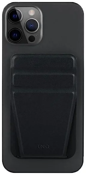 Držiak UNIQ Lyft magnetic phone stand snap-on stand and card holder black (UNIQ-MGSNAPONCH-LYFTBLK)