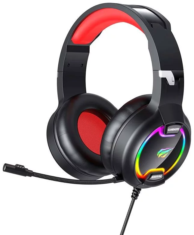 Levně Sluchátka Havit GAMENOTE H2233D gaming headphones RGB USB+3.5mm (black)