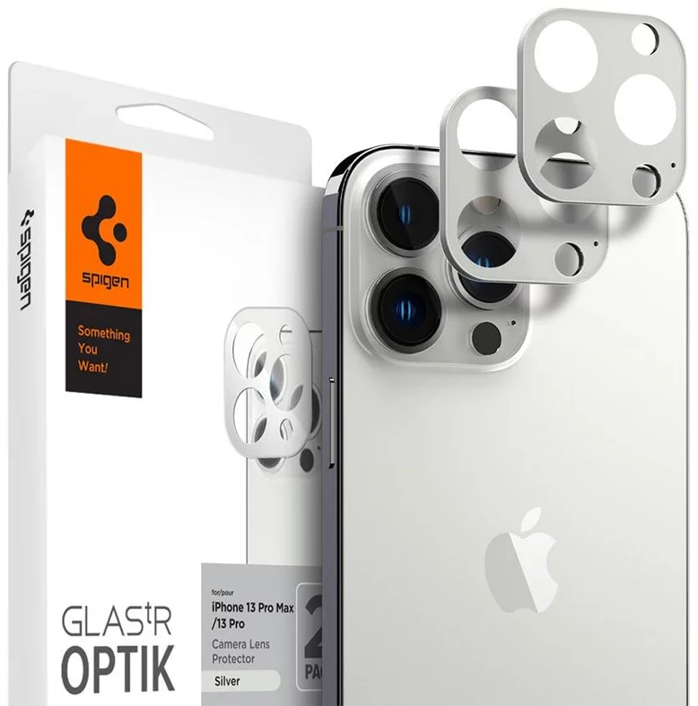 Ochranné sklo Spigen tR Optik 2 Pack, silver - iPhone 13 Pro/Max (AGL04033)