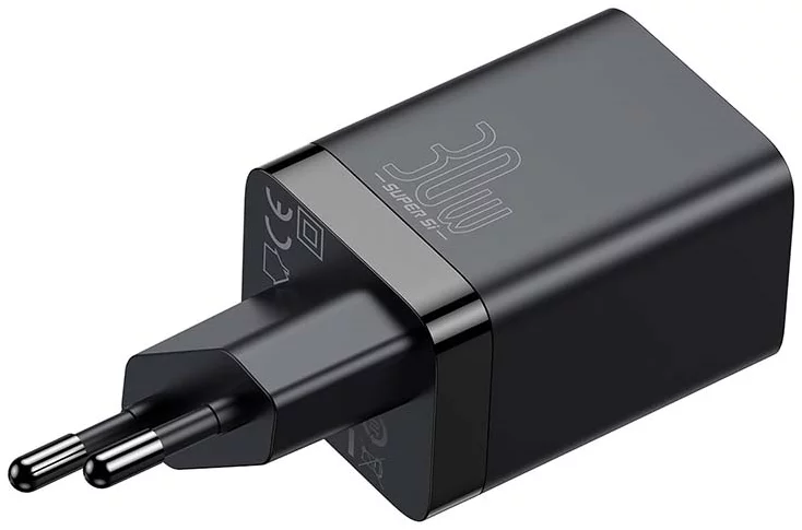 Nabíječka Baseus Super Si Pro Quick Charger USB + USB-C 30W (black)