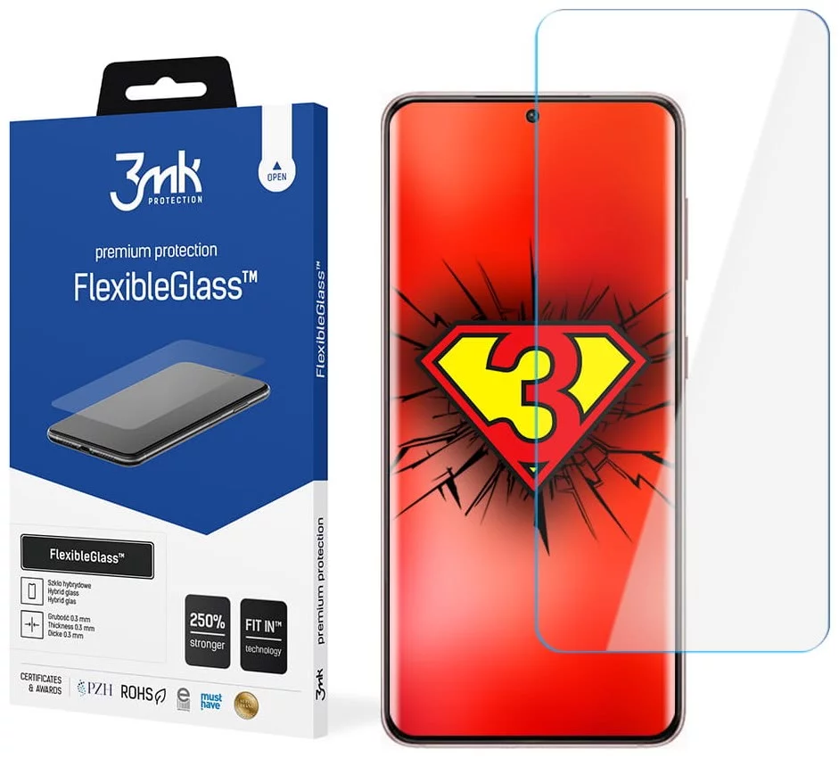 Ochranné sklo 3MK FlexibleGlass Samsung Galaxy S21 FE Hybrid Glass
