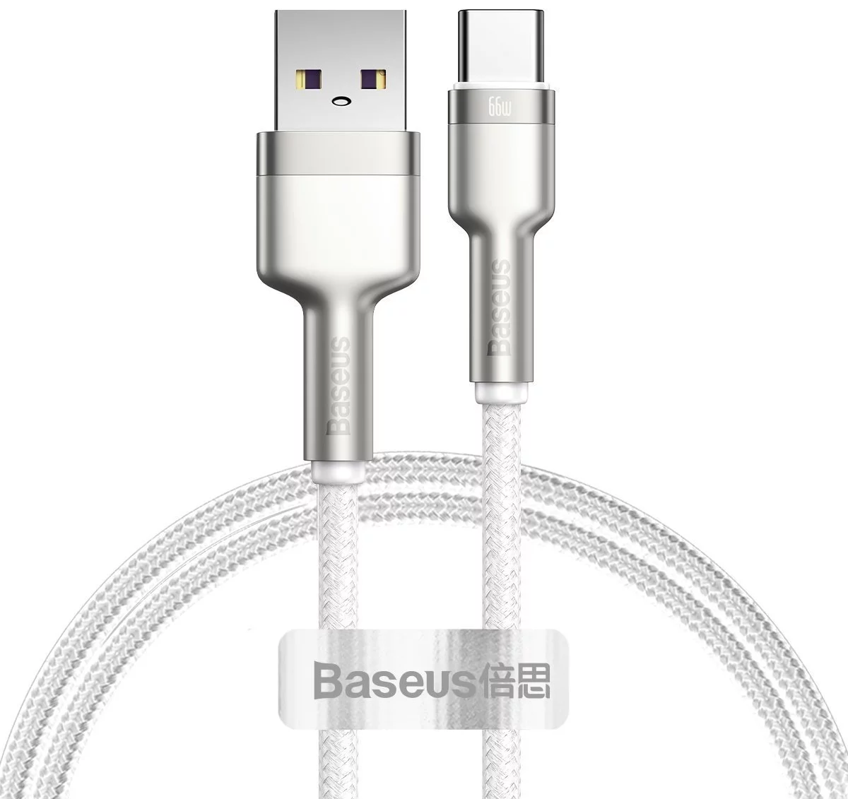 Kábel USB cable for USB-C Baseus Cafule, 66W, 1m (white)