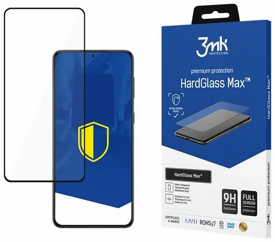 Ochranné sklo 3MK HardGlass Max Samsung S901 S22 black FullScreen Glass 