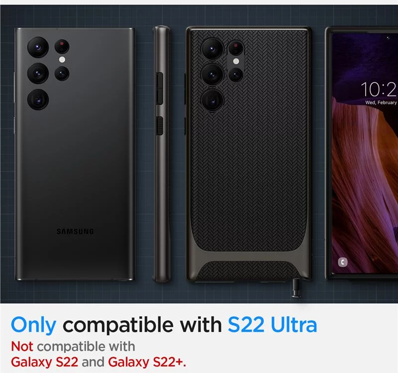 Case Spigen Neo Hybrid Samsung S22 Ultra gunmetal (ACS03926)