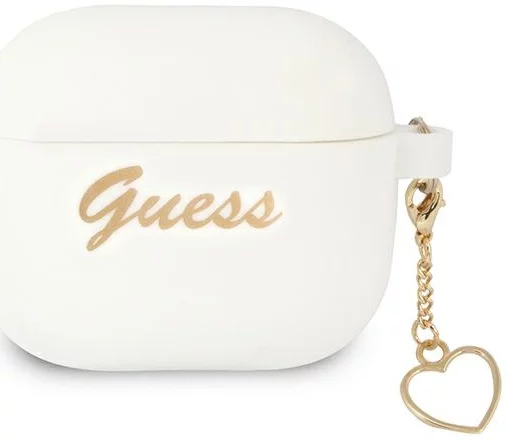 Levně Guess GUA3LSCHSH AirPods 3 cover white Silicone Charm Collection (GUA3LSCHSH)