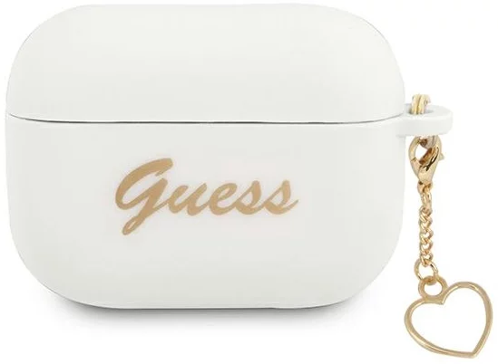 Levně Guess GUAPLSCHSH AirPods Pro cover white Silicone Charm Collection (GUAPLSCHSH)
