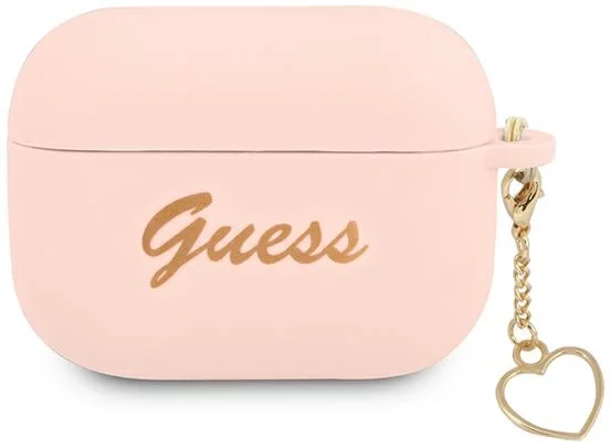 Levně Guess GUAPLSCHSP AirPods Pro cover pink Silicone Charm Collection (GUAPLSCHSP)