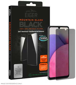 Eiger Mountain GLASS BLACK Privacy Screen Protector 2.5D for Samsung Galaxy A33 5G