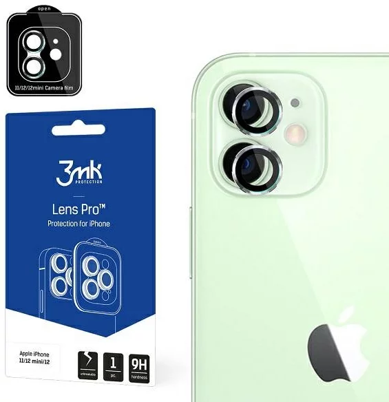 Ochranné sklo 3MK Lens Protection Pro iPhone 11 /12/12 Mini Camera lens protection with mounting frame 1 pc.