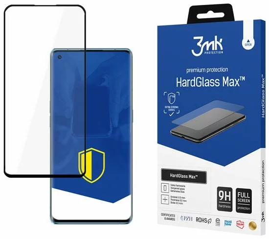 Ochranné sklo 3MK HardGlass Max Oppo Reno 6 Pro+ PENM00 5G Black FullScreen Glass  