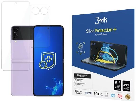 Ochranná fólia 3MK Silver Protect + Samsung Z Flip 3 5G Folded Edition Wet Mount Antimicrobial Film