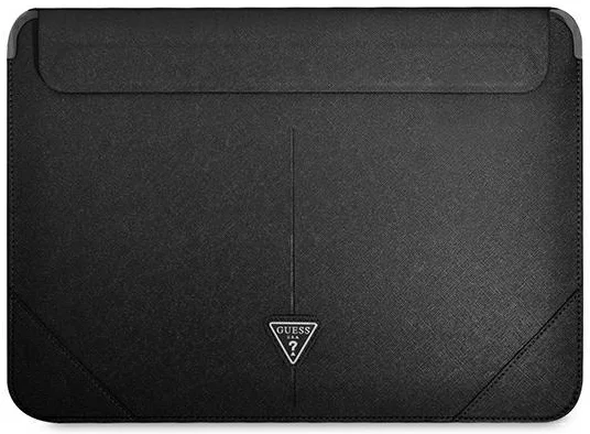 Levně Pouzdro Guess Sleeve GUCS14PSATLK 13/14" black Saffiano Triangle Logo (GUCS14PSATLK)