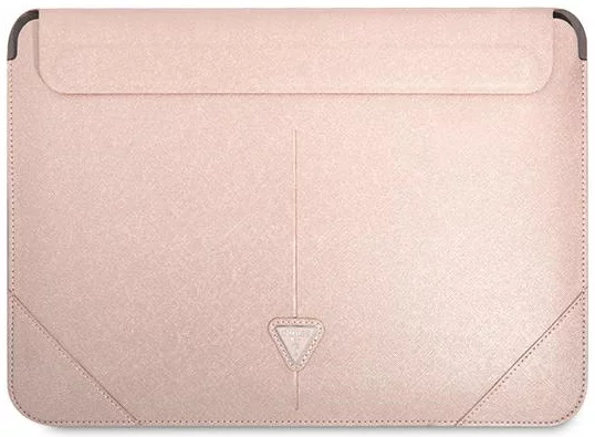 Levně Pouzdro Guess Sleeve GUCS16PSATLP 16" pink Saffiano Triangle Logo (GUCS16PSATLP)