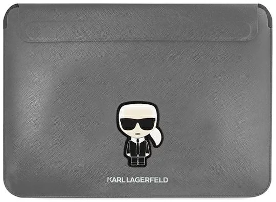 Levně Pouzdro Karl Lagerfeld Sleeve KLCS14PISFG 13/14" siver Saffiano Ikonik Karl (KLCS14PISFG)