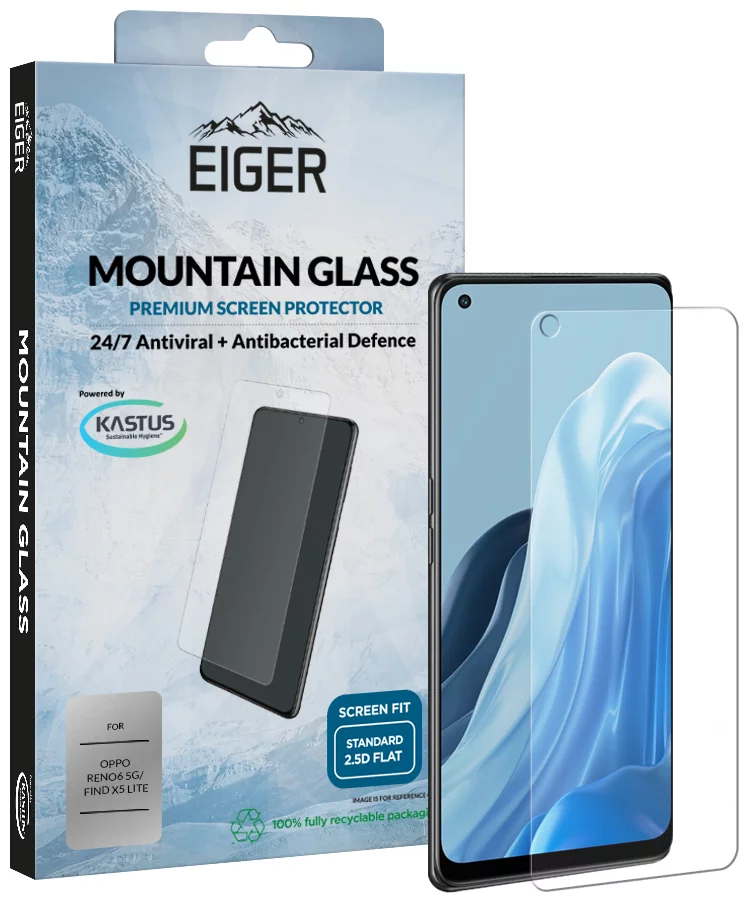 Ochranné sklo Eiger GLASS Mountain Screen Protector for Oppo Reno 6 5G/ Oppo Find X5 Lite in Clear