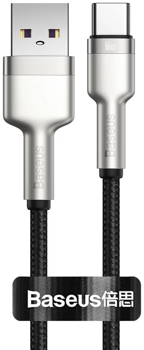 Levně Kabel USB cable for USB-C Baseus Cafule, 66W, 0.25m (black)