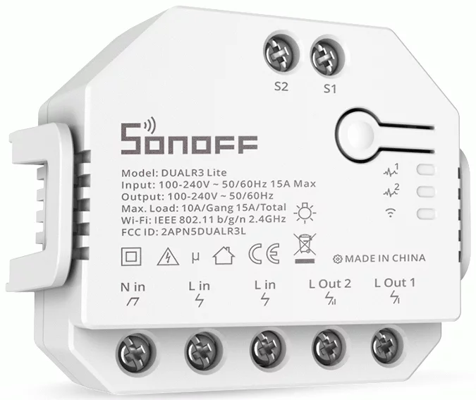 E-shop Prepínač Smart switch WiFi Sonoff Dual R3 Lite