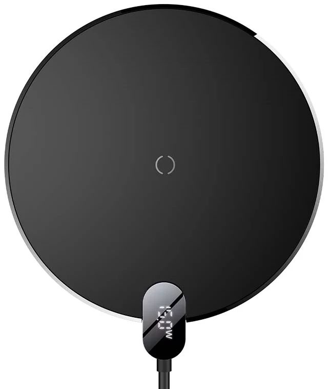 E-shop Bezdrôtová nabíjačka Inductive wireless charger Baseus Digital LED 15W (black)