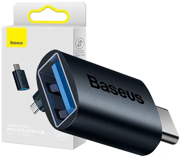 Baseus Ingenuity адаптер USB-C към USB-A OTG (син)  