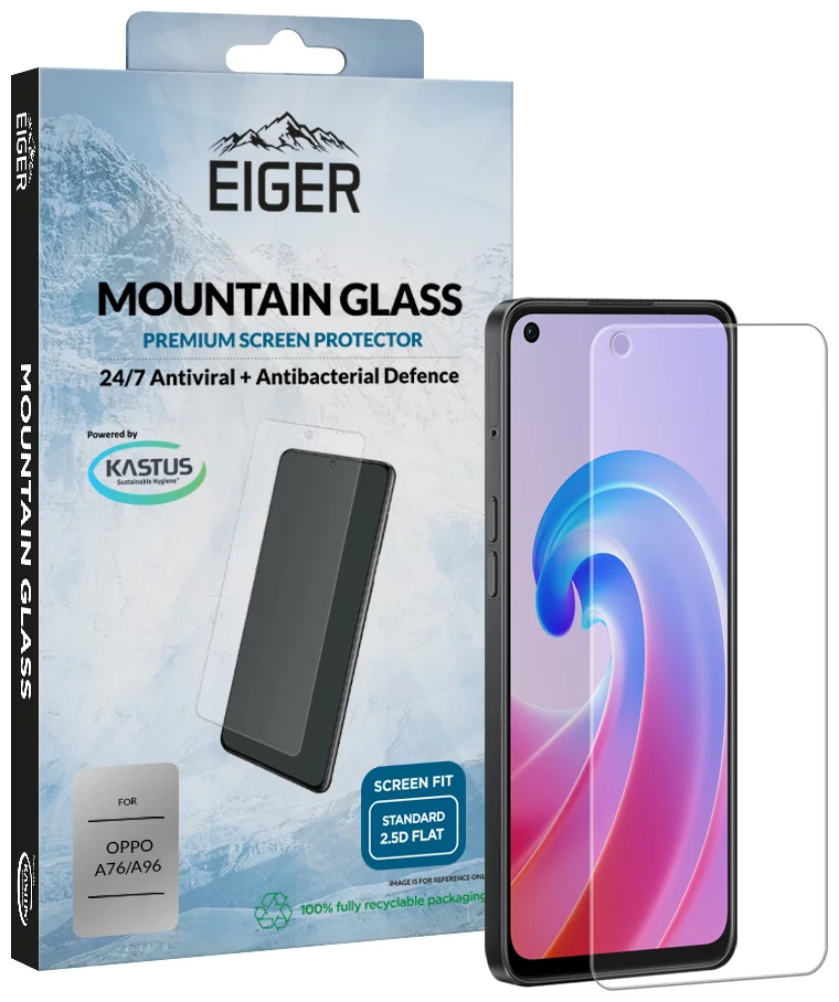 Ochranné sklo Eiger Mountain Glass 2.5D Screen Protector for Oppo A76/A96