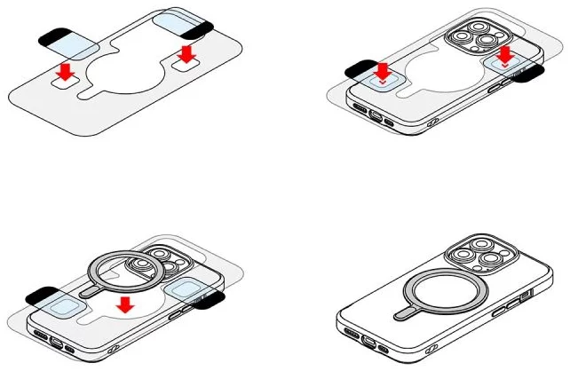 Ringke Magnetic Plate Compatible with MagSafe Adhesive Magnet