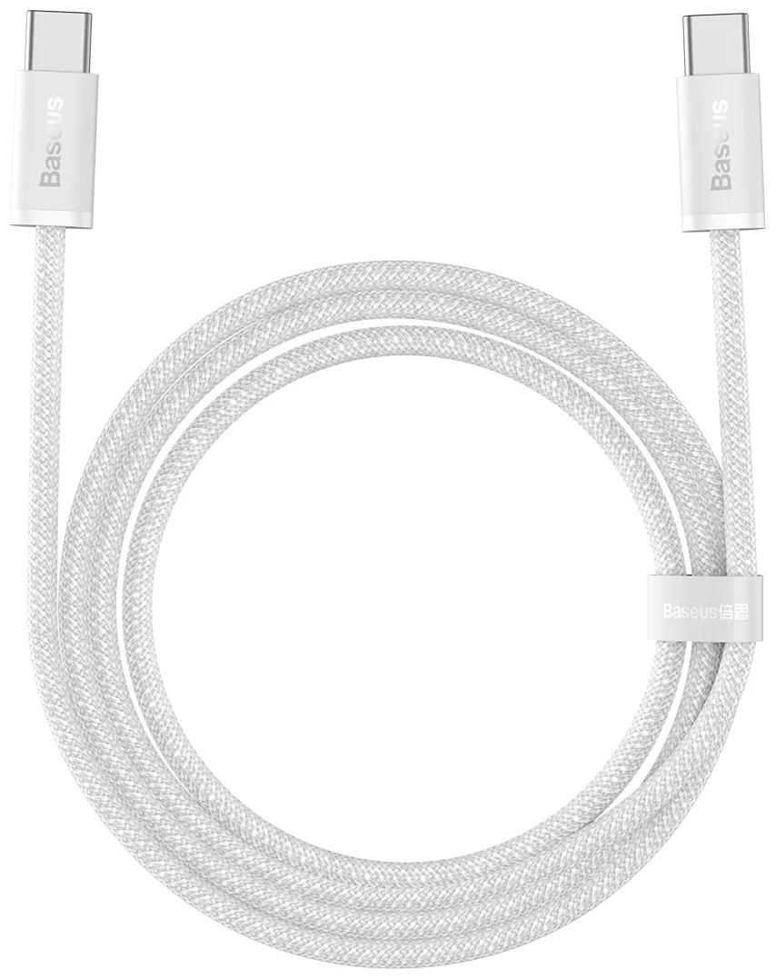 Kábel Cable USB-C to USB-C Baseus, 100W, 1m (white)