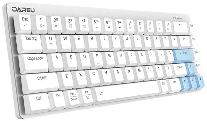 Levně Klávesnice Wireless mechanical keyboard Dareu EK868 Bluetooth (white&blue)