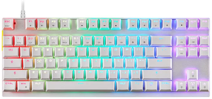 Levně Herní klávesnice Mechanical gaming keyboard Motospeed K82 RGB (white)