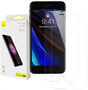 Baseus 0,3mm edzett üveg iPhone SE 2 / iPhone SE 3-hoz