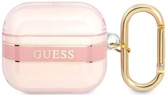 Levně Guess GUA3HHTSP AirPods 3 cover pink Strap Collection (GUA3HHTSP)