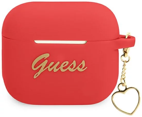 Levně Guess GUA3LSCHSR AirPods PRO cover red Silicone Charm Heart Collection (GUA3LSCHSR)