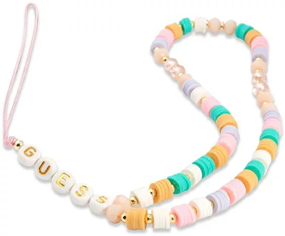 E-shop Klúčenka Guess pendant GUSTFLWP Phone Strap pink Heishi Beads (GUSTFLWP)