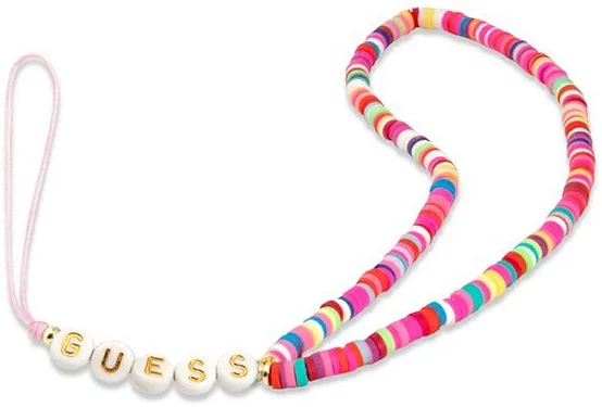 E-shop Klúčenka Guess GUSTGMPP Phone Strap multicolor pink Heishi Beads (GUSTGMPP)