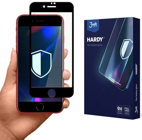 Ochranné sklo 3MK Hardy iPhone 7/8/SE 2020/2022 chemically hardened glass black