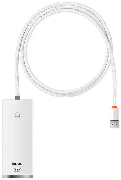Levně Baseus Lite Series Hub 4in1 USB to 4x USB 3.0, 1m (White)