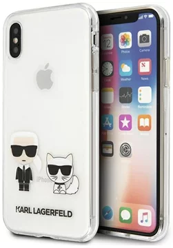 Carcasă Karl Lagerfeld KLHCI65CKTR iPhone Xs Max Carcasă transparentă Karl & Choupette (KLHCI65CKTR)
