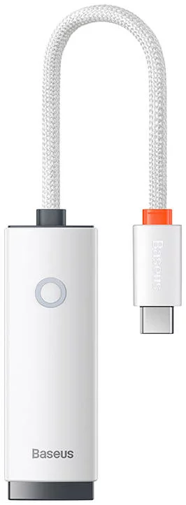 Redukce Baseus Lite Series USB-C to RJ45 network adapter, 100Mbps (white)