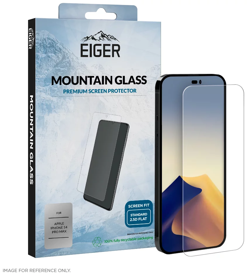 Levně Ochranné sklo Eiger Mountain Glass Screen Protector 2.5D for Apple iPhone 14 Pro Max in Clear