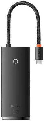 USB Hub Baseus Lite Series Hub 6w1 USB-C to 2x USB 3.0 + USB-C + HDMI + SD/TF (black)