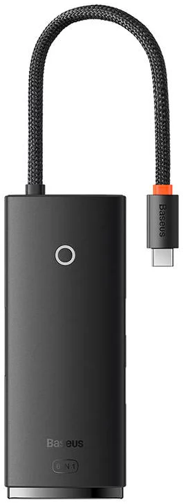 USB Hub Baseus Lite Series Hub 6w1 USB-C to 2x USB 3.0 + USB-C PD + HDMI + SD/TF (black)