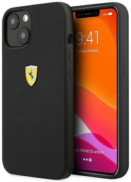 Levně Kryt Ferrari FESSIHCP13MBK iPhone 13 6,1" black hardcase Silicone (FESSIHCP13MBK)