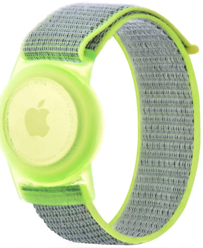 Remienok TECH-PROTECT NYLON FOR KIDS APPLE AIRTAG LIME (9589046926099)