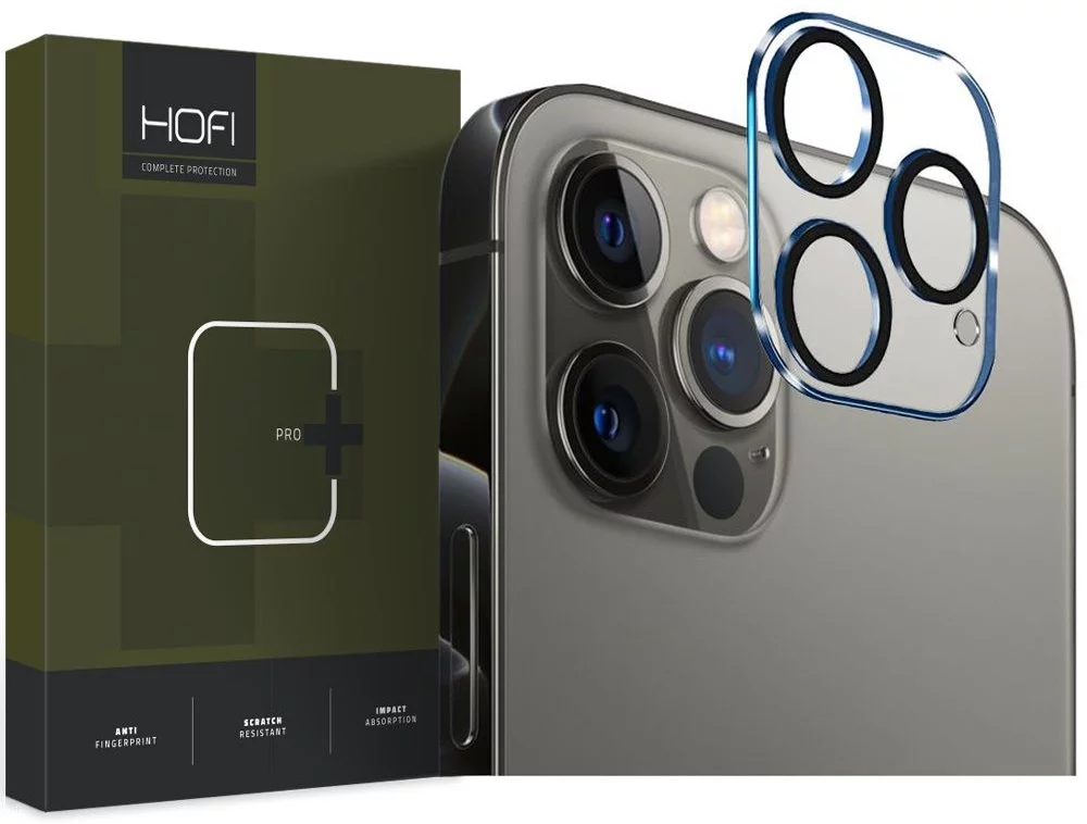 iPhone 15 Pro/15 Pro Max Hofi Cam Pro+ Tempered Glass Camera Lens Protector  - Transparent / Black
