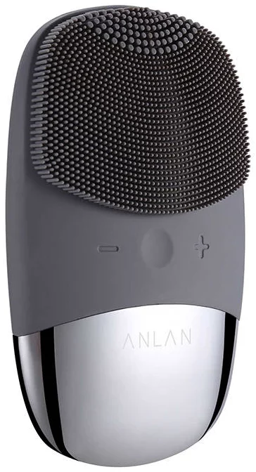 Levně Masážní kartáč ANLAN Mini Silicone Electric Sonic Facial Brush ALJMY04-0G (grey)