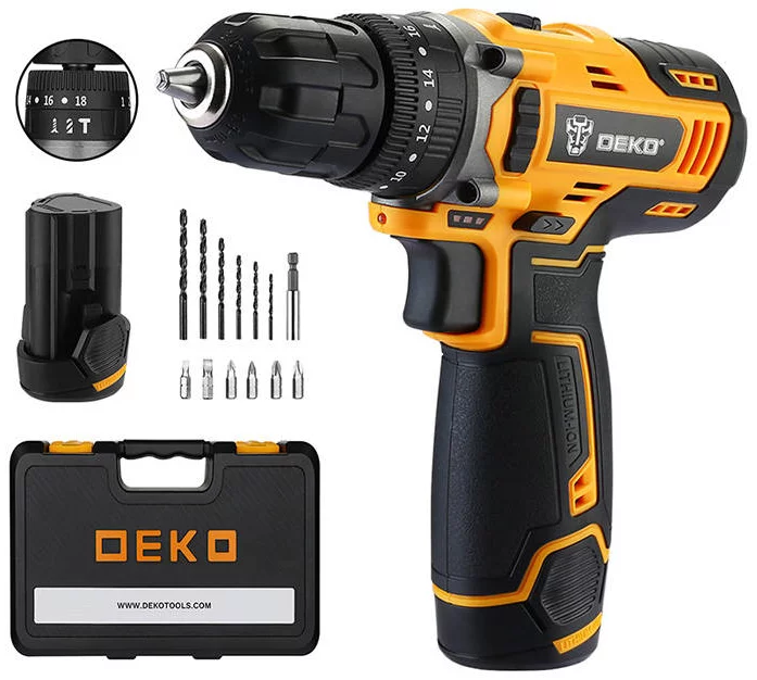 E-shop Vŕtačka Deko Tools Cordless Impact Drill DKCD12ID01-5S3 12V