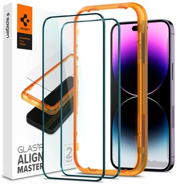 SPIGEN ALM GLASS FC 2-PACK IPHONE 14 PRO MAX BLACK (AGL05204)