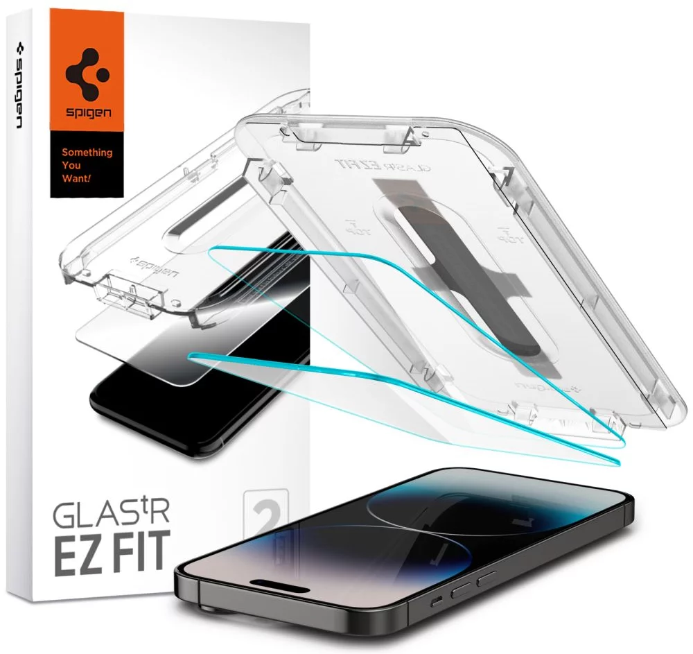 Ochranné sklo SPIGEN GLAS.TR ”EZ FIT” 2-PACK IPHONE 14 PRO CLEAR (AGL05214)