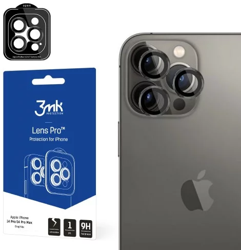 Ochranné sklo 3MK Lens Protection Pro iPhone 14 Pro / 14 Pro Max graphite Camera lens protection with mounting frame 1 pc.