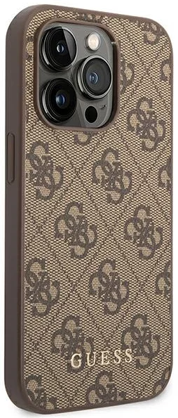Guess GUBKP14XHG4SHW Case for iPhone 14 Pro Max 6.7 Inch Brown