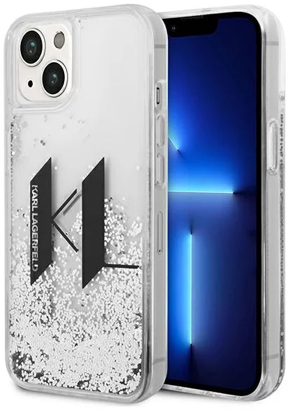 E-shop Kryt Karl Lagerfeld KLHCP14SLBKLCS iPhone 14 6,1" silver hardcase Liquid Glitter Big KL (KLHCP14SLBKLCS)